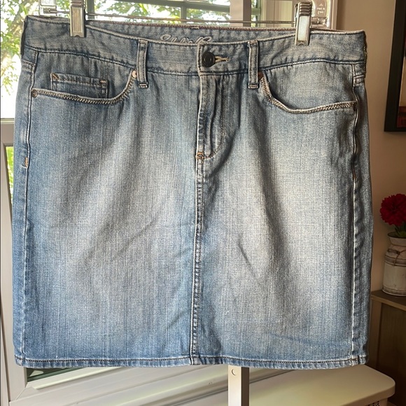 1058 Eddie Bauer Light Blue Denim Skirt‎ - Picture 1 of 3